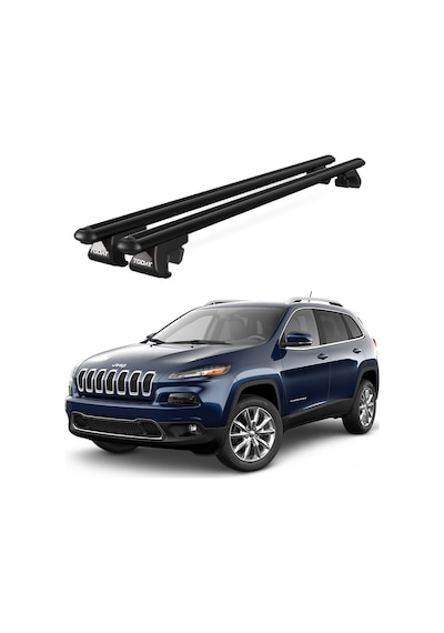 Venüs Jeep Cherokee 2014-2023 Uyumlu Siyah Ara Atkı Port Bagaj Tavan Barı