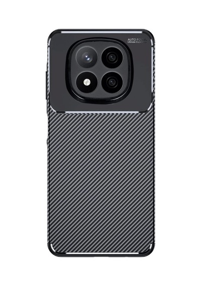Xiaomi Redmi Note 14 Pro Plus Uyumlu Kılıf Auto Focus Karbon Kapak - Siyah
