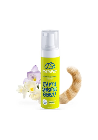 Hassas Ciltli Ve Yavru Kediler İçin Kuru Köpük Şampuan 200 Ml