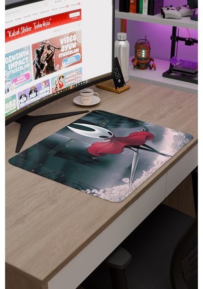 Hollow Knight Silksong Dikişli Kauçuk Oyuncu Mousepad V3 - 48x40 Xl Gaming Mouse Pad