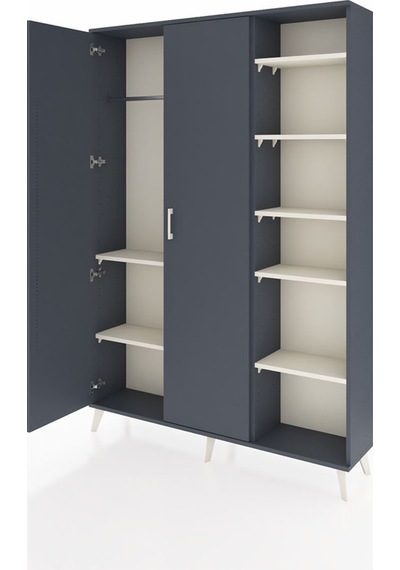 Arges Dolap 7 Raflı 2 Kapaklı Tek Askılı 132x30x195 Antrasit-antrasit/aytaşı Antrasıt/aytası Arges Dolap 7 Raflı 2 Kapaklı Tek Askılı 132x30x195 Antrasit-antrasit/aytaşı Antrasıt/aytası