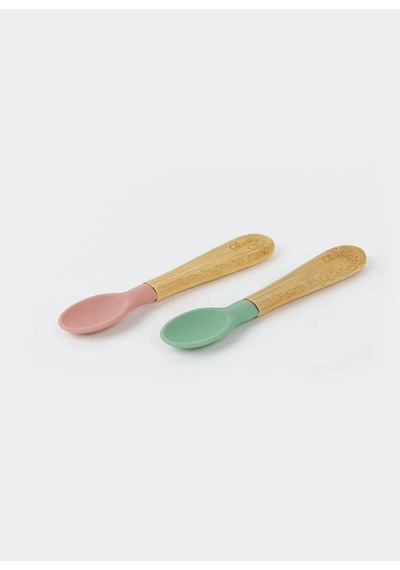 Citron 2'li Organik Bambu Kaşık Seti - Green/pink 1073667