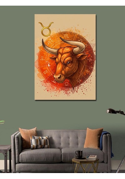 Kanvas Tablo Boğa Burcu Posteri 70cmx100cm