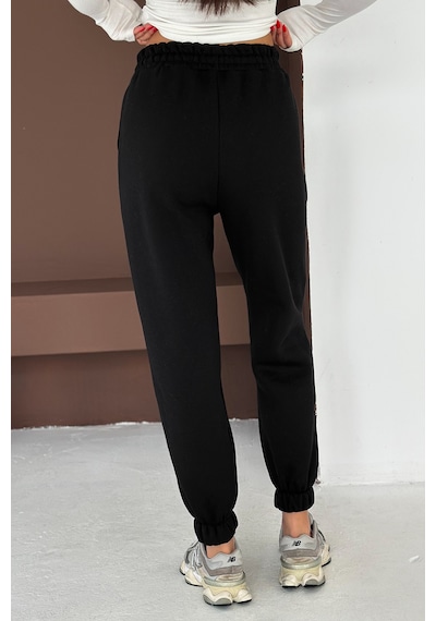 Kadın Yüksek Bel Jogger Eşofman Altı Soft Motion SiYAH