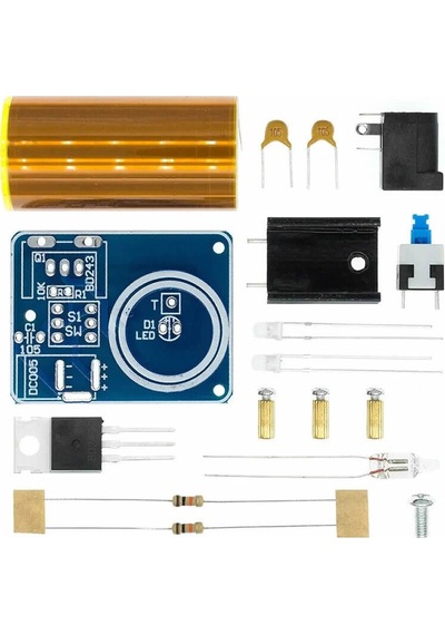 Demonte Mini Tesla Bobin Kit Modül Kablosuz Enerji İletimi Bd243 Dc 9 / 12v Temassız Elektrik Transf