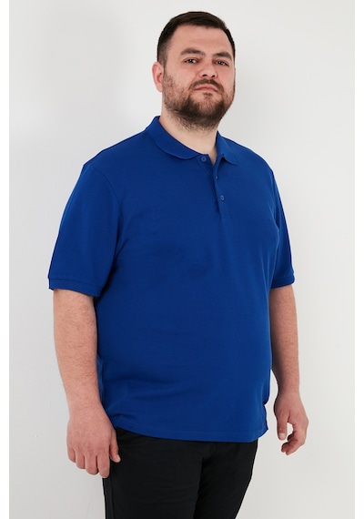 Buratti Pamuklu Regular Fit Büyük Beden Erkek Polo Yaka T Shirt 5902127B Saks