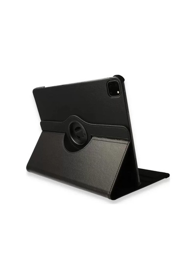 Newface Apple iPad Uyumlu Pro 12.9 2021 Kılıf 360 Tablet Deri Kılıf - Siyah Arka Kapak