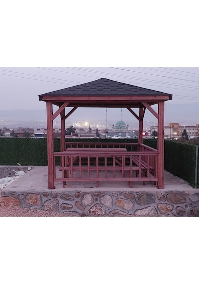 Şen Mobilya Ahşap Kamelya Çardak P003 Maun
