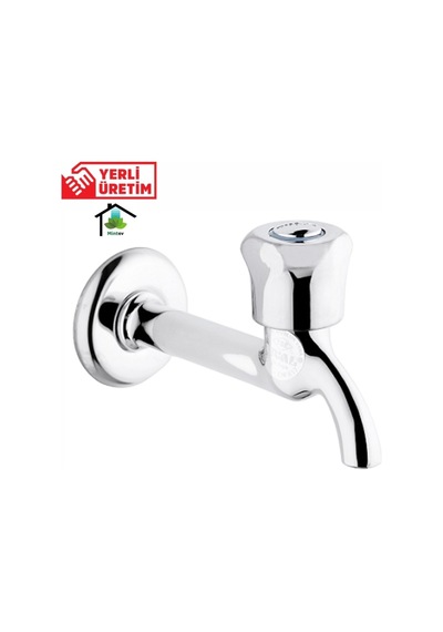 Mintev Aç-kapa Alfa Krom Uzun Musluk Lavabo Çeşme Balkon Musluğu
