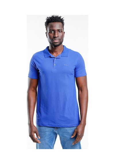 Slazenger SOHO I Erkek Polo Yaka Saks Mavi Tişört