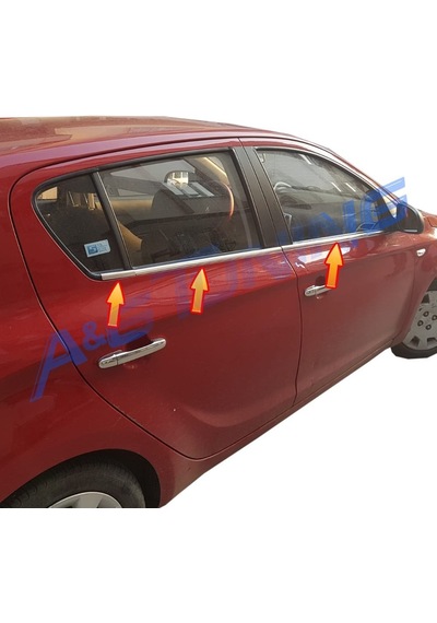 Hyundai İ20 Krom Cam Çıtası 6 Parça 2008 - 2012 Paslanmaz Çelik N11.5536