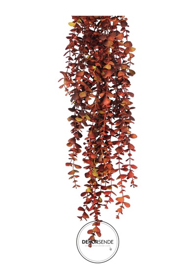 Yapay Okaliptus Sarkıt Demet Kırmızı 90 Cm Kırmızı