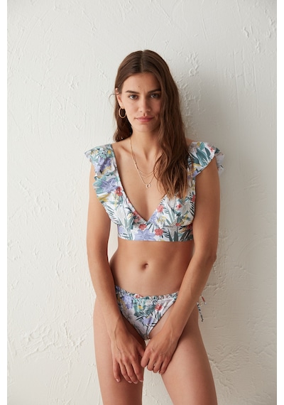 Penti Çok Renkli Dream Garden Çiçek Desenli Fırfır Detaylı Süper Bikini Altı