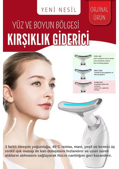 Yüz Ve Boyun Kırşıklık Giderici Ems Güzellik Cihazı Gıdık Sarkma Kırışıklık 3 Modlu
