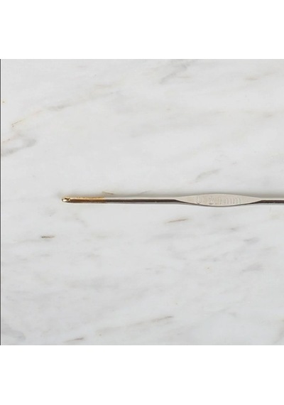 Abarta Yabalı Altın Uçlu Metal Saplı Dantel Tığ Numara Seçenekleri No 0 - 2 Mm