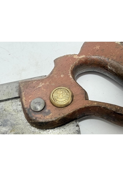 Antika İngiliz Ahşap Testere 37,5cm 002