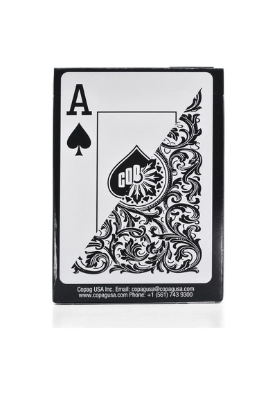 Copag Elite%100 Plastik Oyun Kartları, Poker Boyu Jumbo Endeks Tek Deste, Siyah