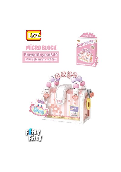 Loz Micro Block Sweet Bag Serisi Boncuklu Çanta 340 Parça Oyuncak Yapım Seti Fflz-8844