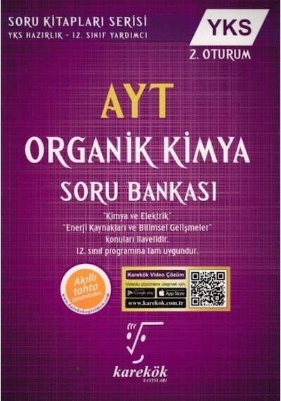 YKS Organik Kimya Soru Bankası 2.Oturum  -  Mehmet Kadir Müftüoğlu  -  Karekök Eğitim Yayın