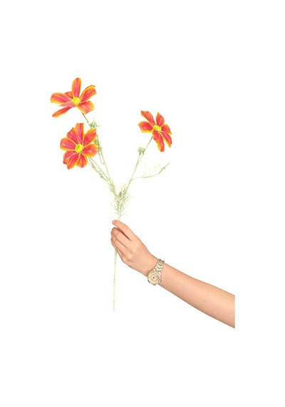 Yapay Çiçekçiniz Islak Dokulu 60 Cm Yapay Gelincik Çiçeği Gerçekçi Görünümlü Dekoratif Salon Ve Masa Çiçeği Turuncu