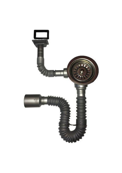 Çöpmak Kapalı Taşmalı Körüklü Evye Sifonu 50 Mm