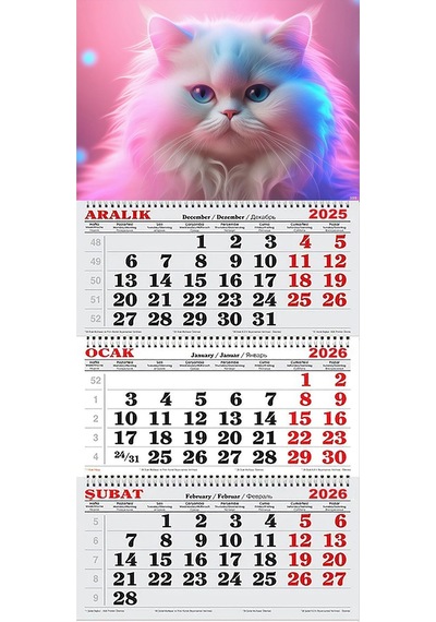 2026 Yılı Gemici Takvimi- Kedi Ai