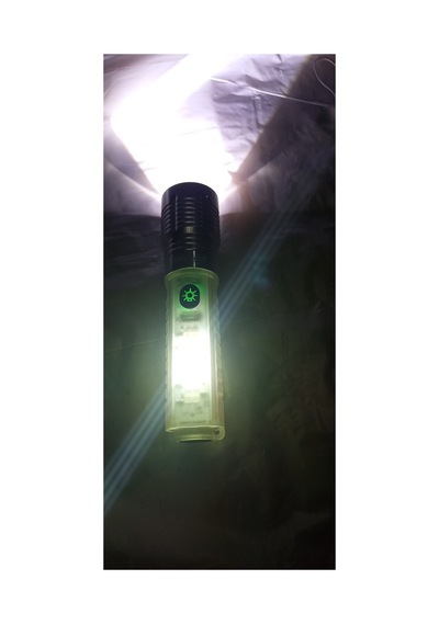 El Feneri Multi Fonksiyonlu Beyaz Lazer Beyaz Led Kırmızı Ve Mavi Led Uv Led Zoomlu Mercek Gri