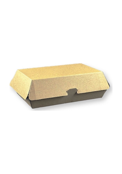 50 Adet Kraft Karton Sandviç Kutusu 11x19x7
