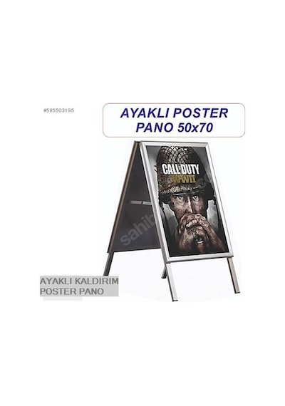 B2 50X70Cm Alüminyum Çift Taraflı Kaldırım Reklam Poster A Pano
