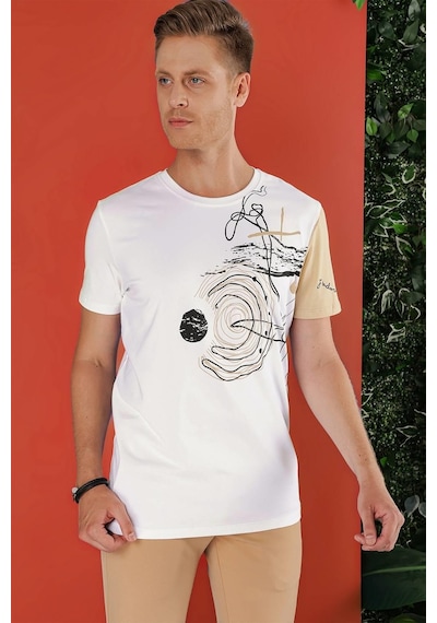 Efor Ts 858 Beyaz Spor T-shirt Beyaz