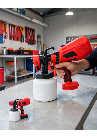 21v Şarjlı Boya Püskürtme Tabancası 800 Ml Büyük Hazne