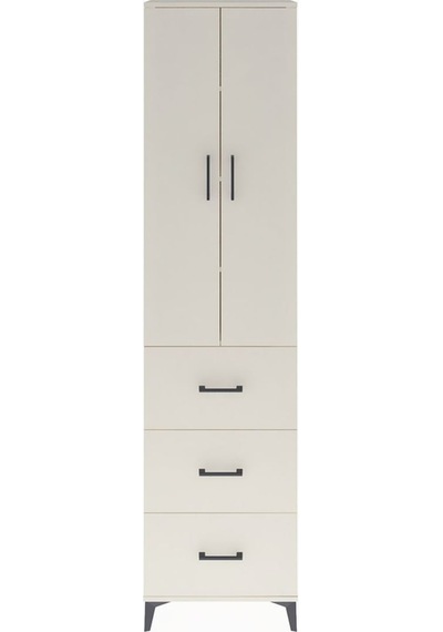 Arges Dolap Tek Raflı 4 Çekmeceli 2 Kapaklı 60x30x243 Aytaşı-aytaşı Aytası