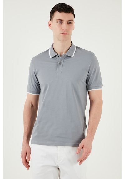 Buratti Pamuklu Regular Fit Erkek Polo Yaka T Shirt 5902063 Açık Gri-Ekru Buratti Pamuklu Regular Fit Erkek Polo Yaka T Shirt 5902063 Açık Gri-Ekru