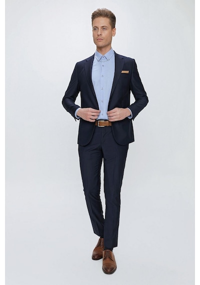 Efor Slim Fit Klasik Mono Yaka Klasik Lacivert Takım Elbise Tk 2021 Lacivert