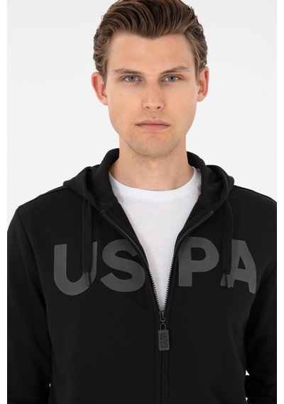 U.S. Polo Assn. U.s. Polo Assn. Erkek Örme Kapüşonlu Hırka 1926816 siyah