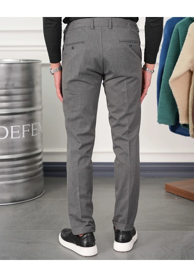Modefendi Pamuk Likra Slim Fit Jogger Pantolon Gri