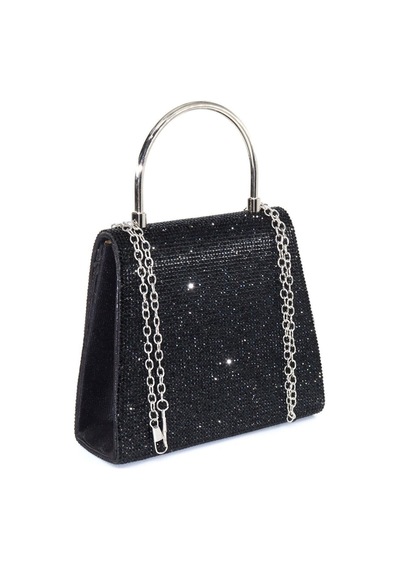 Keeba Siyah Taşlı Abiye Çanta Siyah Kadın Abiye Çanta Siyah Abiye Çanta Davet Gece Clutch Çanta