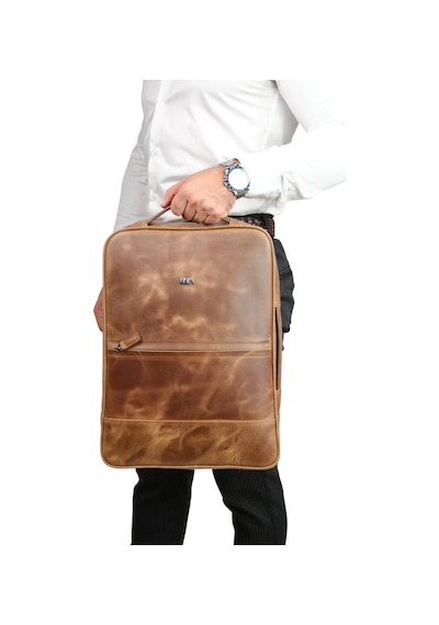 Mft Leather Hakiki Deri Unisex Sırt Çantası - Napoli 4212 Tiguan Taba
