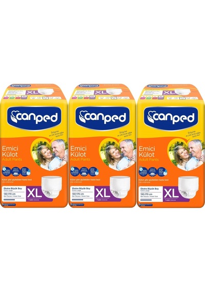 Canped Emici Külot Yetişkin Hasta Bezi XL 3 x 7'li