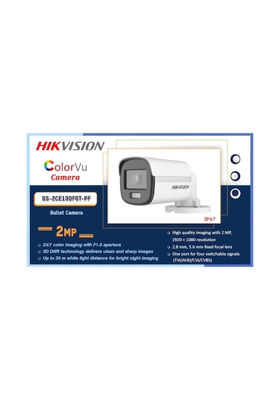 Hikvision Ds-2ce10df0t-pf 2.8mm