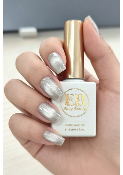15ml Kedi Gözü Kalıcı Oje - Simli Cat Eye Gel Polısh Cg1 - Tpo İçermez - Protez Tırnak Ojesi 76-cg1
