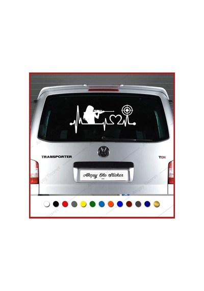 Kalp Atışı Sticker Sniper Oto Sticker Araba Sticker Girls Sticker