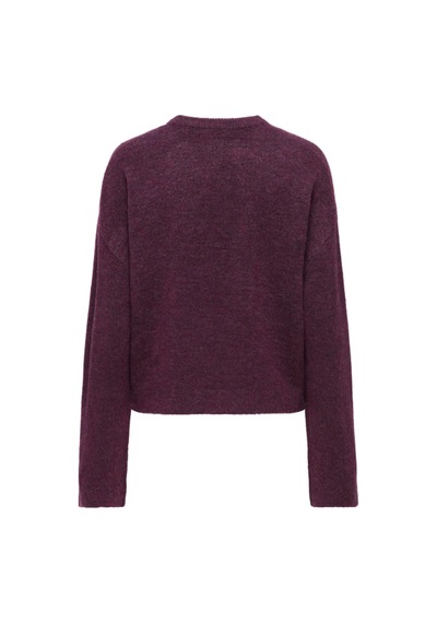 Only Kadın Onlsımonı L/s O-neck Kazak - 15368976 Bordo