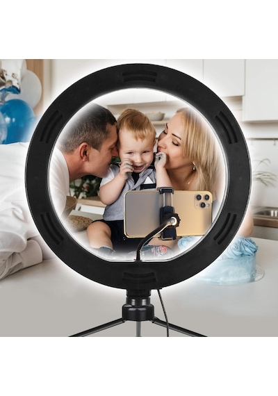 Gaman Tripodlu Youtuber Selfie Led Işıklı 10" Masaüstü Tripod 26 CM