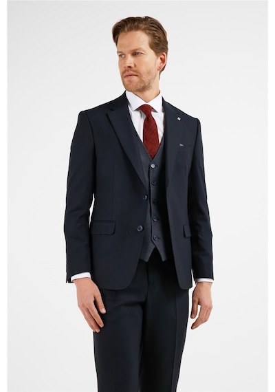 İmza Lacivert Mono Yaka Kazayağı Desen Yelekli 6 Drop Slim Fit Takım Elbise 1001255175 Lacivert İmza Lacivert Mono Yaka Kazayağı Desen Yelekli 6 Drop Slim Fit Takım Elbise 1001255175 Lacivert
