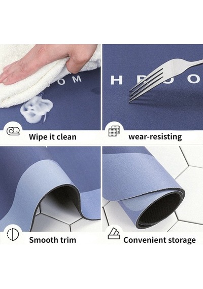Zvnm Süper Emici Banyo Duş Paspası Zcv12 Renkli