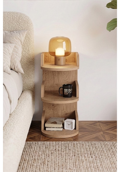 Reyo Falez Komodin Modern Ahşap 3 Katlı Raflı Yan Sehpa Çok Amaçlı Organizer Kitaplık Naturel Natural Reyo Falez Komodin Modern Ahşap 3 Katlı Raflı Yan Sehpa Çok Amaçlı Organizer Kitaplık Naturel Natural