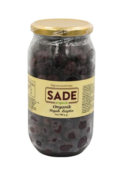 Sade Organik Siyah Zeytin 700 Gr.