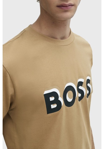 Boss Erkek T Shirt 50506923 260 Kahve Kahverengi