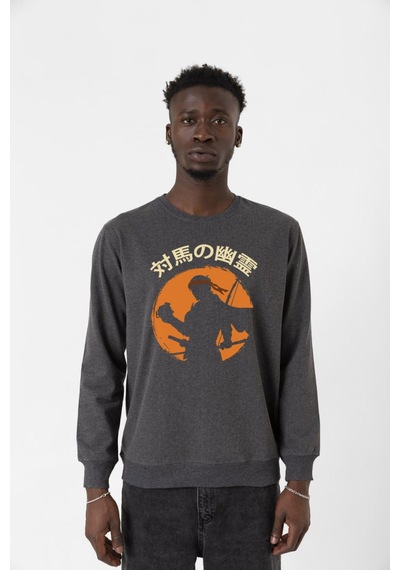 Ghost Of Tsushima The Island Japanese Füme Erkek 2ip Sweatshirt Füme